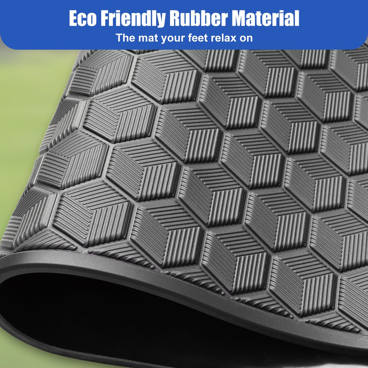 iLSKW golf cart mat deep hexagon design blocks dirt and moisture.