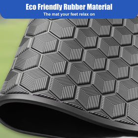 iLSKW golf cart mat deep hexagon design blocks dirt and moisture.