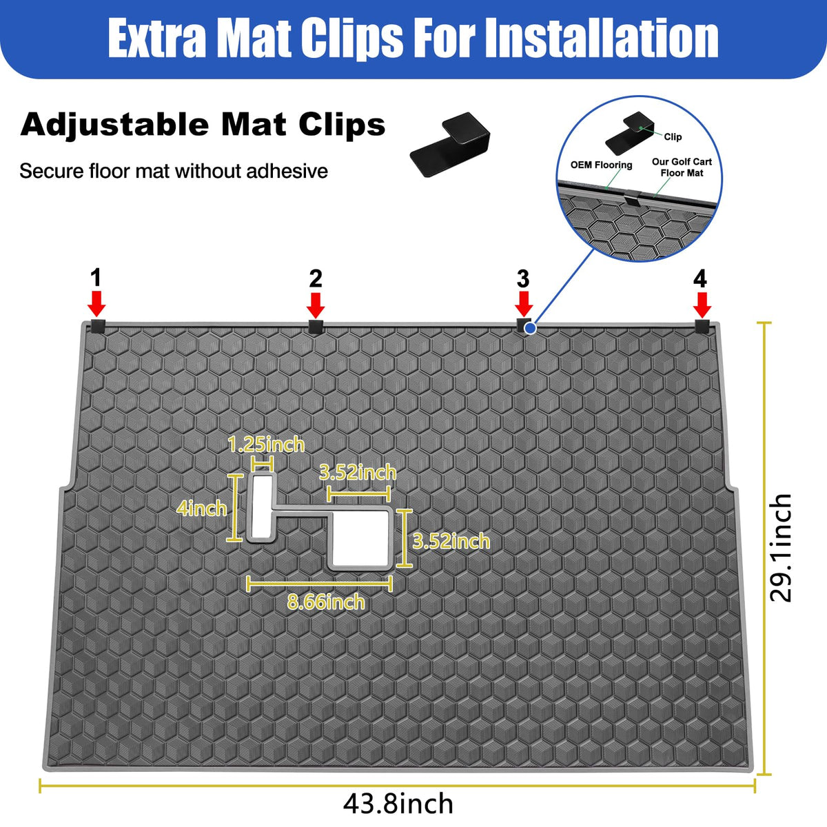 iLSKW easy-clean mat rinses clean with water for quick care.