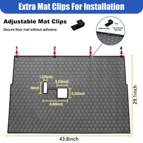 iLSKW golf cart mat is easy to remove and rinse clean.