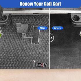 iLSKW golf cart mat gray trim adds durable style and protection.