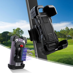 iLSKW golf cart phone holder front view showing secure navigation arrangement