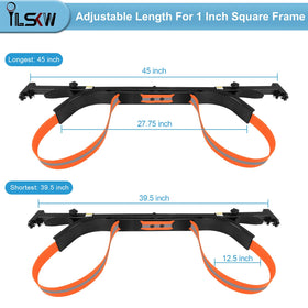 iLSKW nylon straps secure bags without slipping or scratching.