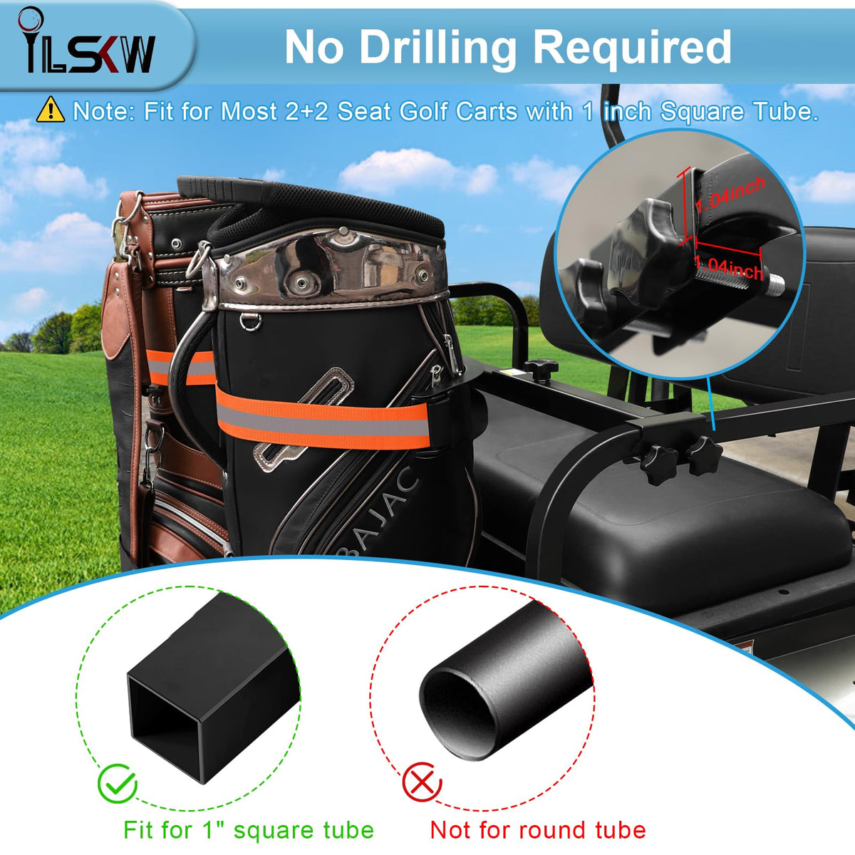 iLSKW sturdy metal bracket for stable bag support on rough roads.