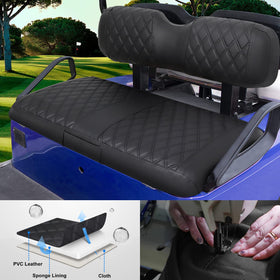 iLSKW golf cart seat cover backrest EZGO TXT/RXV protects cushions.