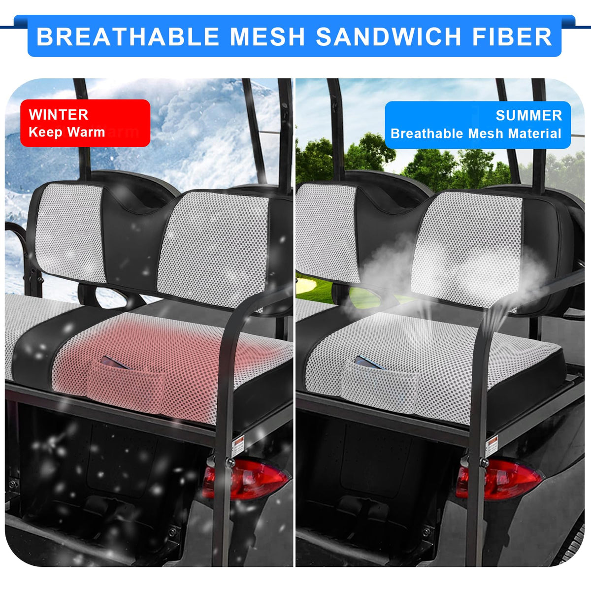 iLSKW seat cover with cushion snaps space for easy reattachment