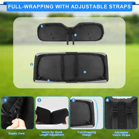 iLSKW easy-install golf cart rear seat cover with adjustable straps