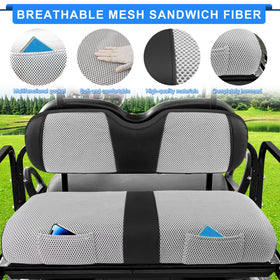 iLSKW rear seat cover showing built-in pockets for storage