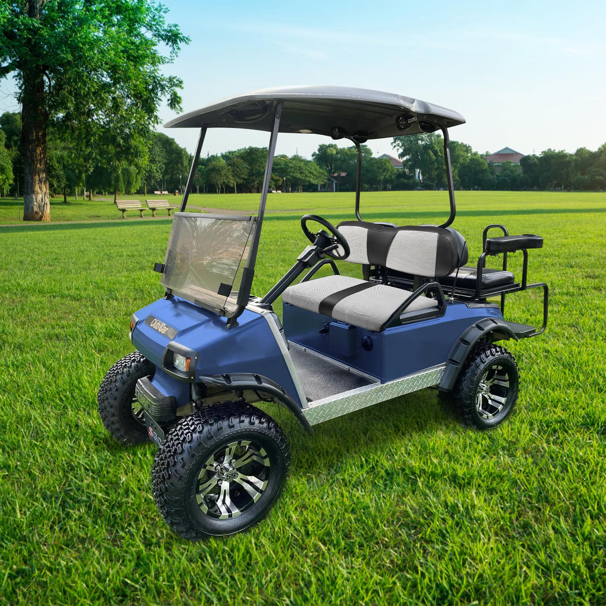 ILSKW wrap-around fit on Club Car DS front seat.
