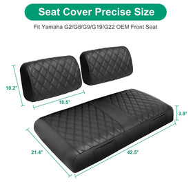 iLSKW Yamaha G22 seat cover close-up of diamond texture and fit