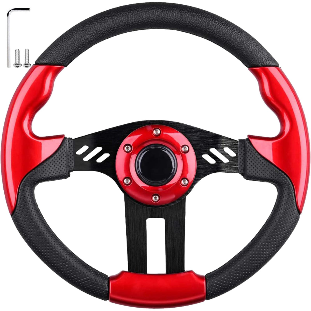 iLSKW golf cart steering wheel EZGO TXT front view improves grip and control.