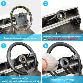 iLSKW universal-fit steering wheel fits most carts with a smooth turning experience.