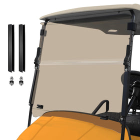 iLSKW foldable windshield on EZGO TXT ready for a sunny round