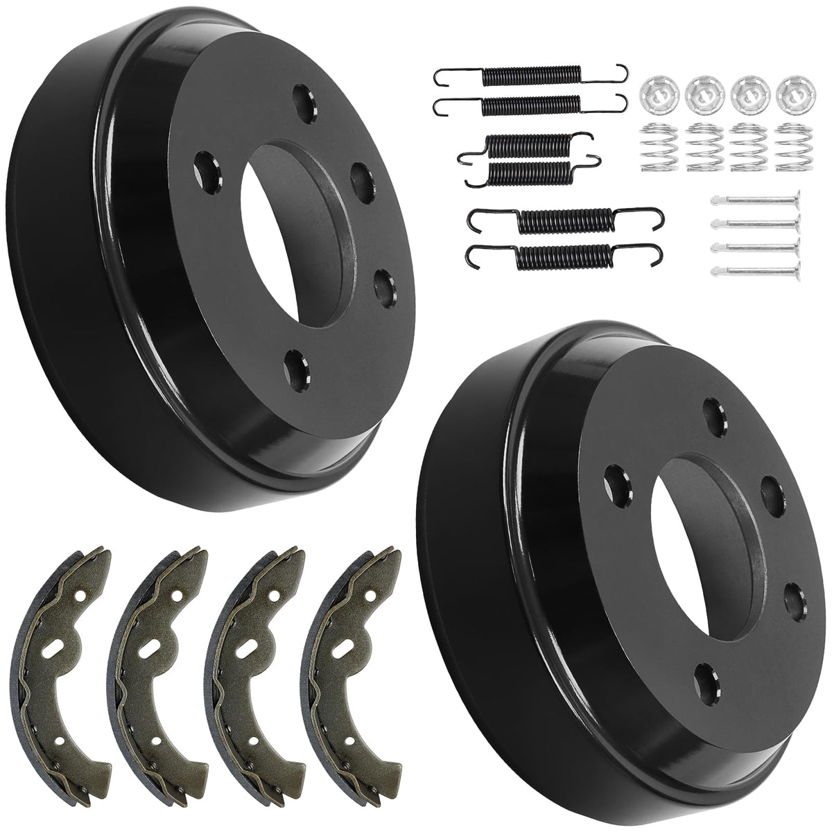 iLSKW golf cart Yamaha brake drum kit front view, durable replacement for smoother braking.