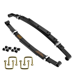iLSKW heavy-duty rear 4-leaf springs for EZGO TXT improve load support and ride stability.