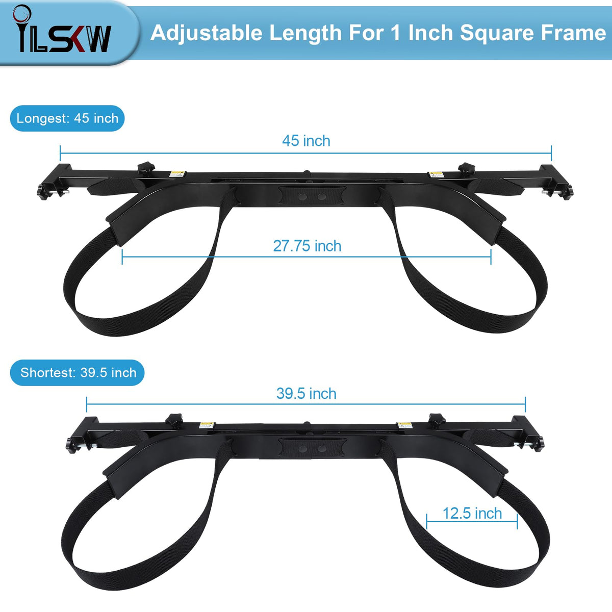 iLSKW nylon security straps prevent bag slippage and scratches.
