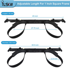 iLSKW nylon security straps prevent bag slippage and scratches.