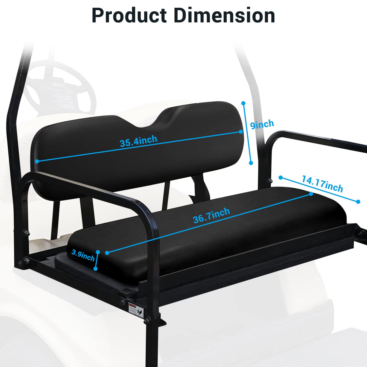iLSKW rear seat cushion bottom view shows plush padding for long rides.