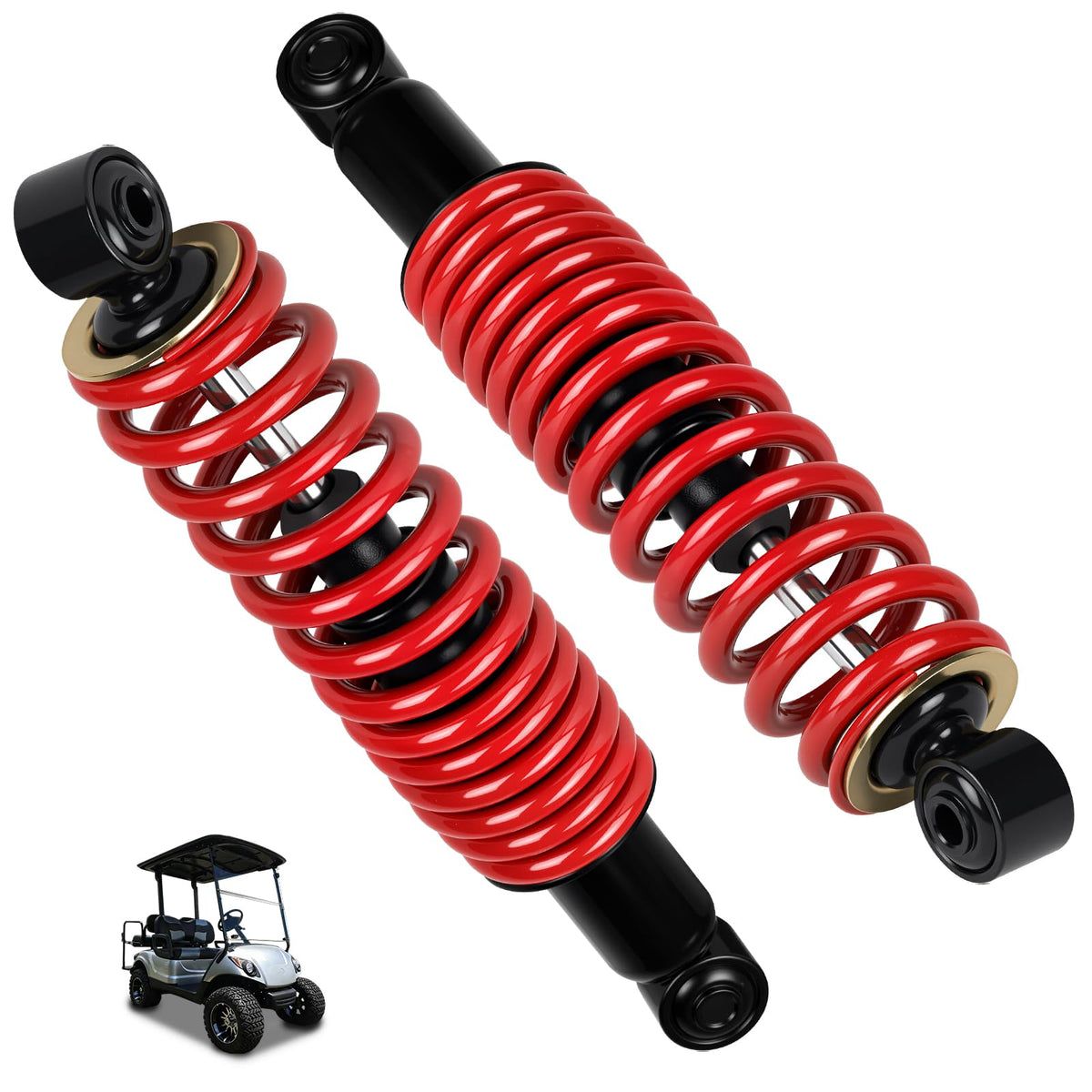 iLSKW 14-inch rear shock for Yamaha golf carts improves stability on rough terrain