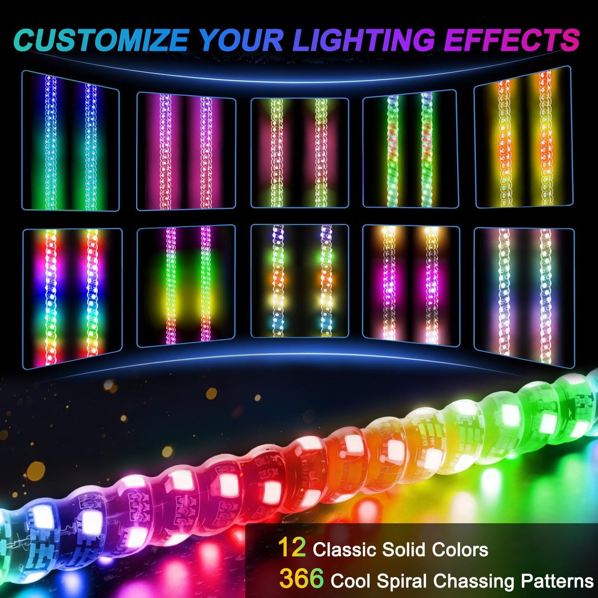 iLSKW remote control used to change whip light colors and effects