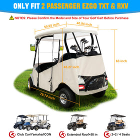 iLSKW roll-up door design enclosure for EZGO TXT/RXV easy access