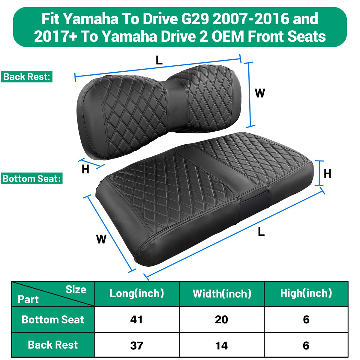 iLSKW diamond stripe design adds style to golf cart seats