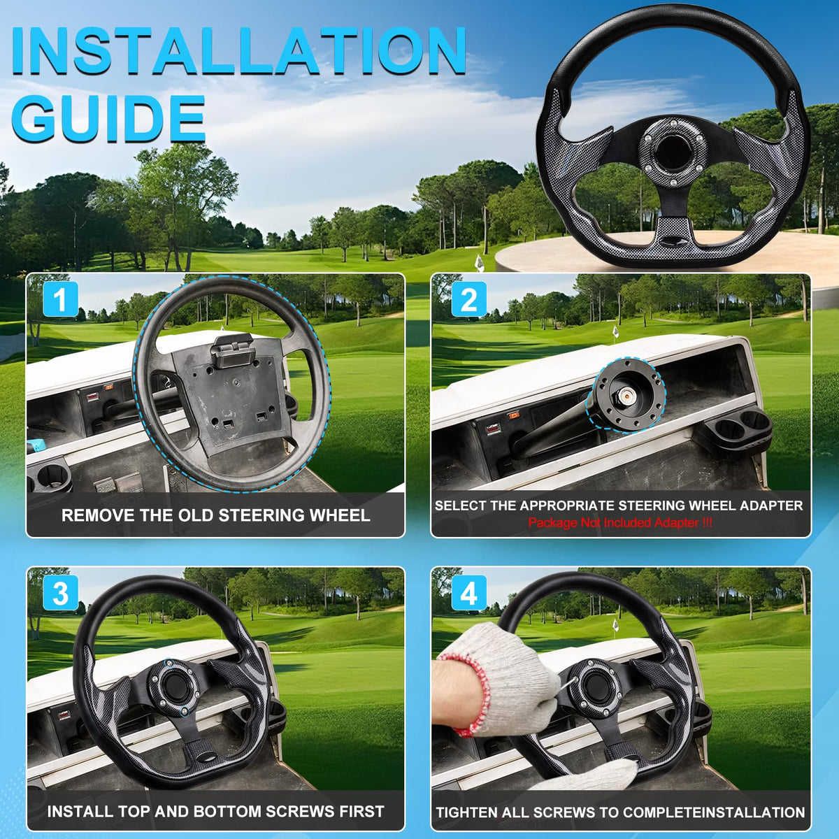 iLSKW universal wheel fits 5-hole or 6-hole adapters for easy setup.