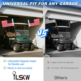 iLSKW upgraded flag holder with knob enables quick height and angle adjustments.