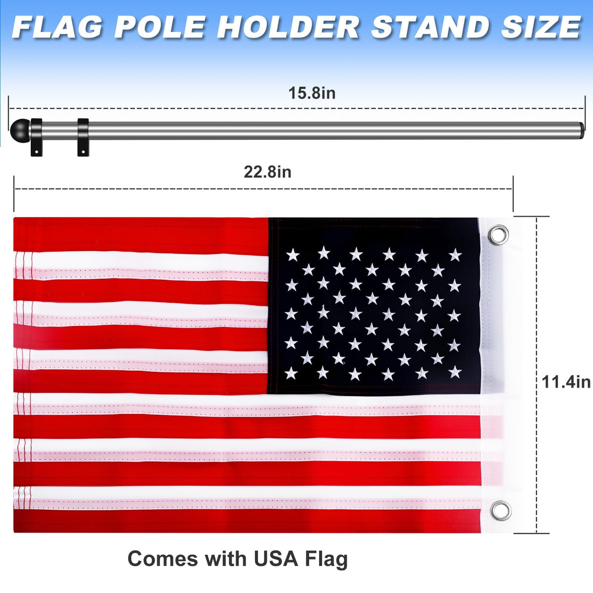 iLSKW USA flag 12x18 included for immediate patriotic display