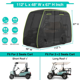 iLSKW UV-coated 420D Oxford fabric shields against sun and weather.