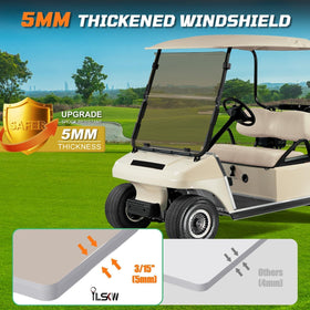 iLSKW windshield with UV protection reduces glare for sunny rides.