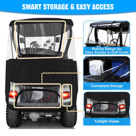 iLSKW wind-resistant design with anti-slip hooks stabilizes the enclosure.