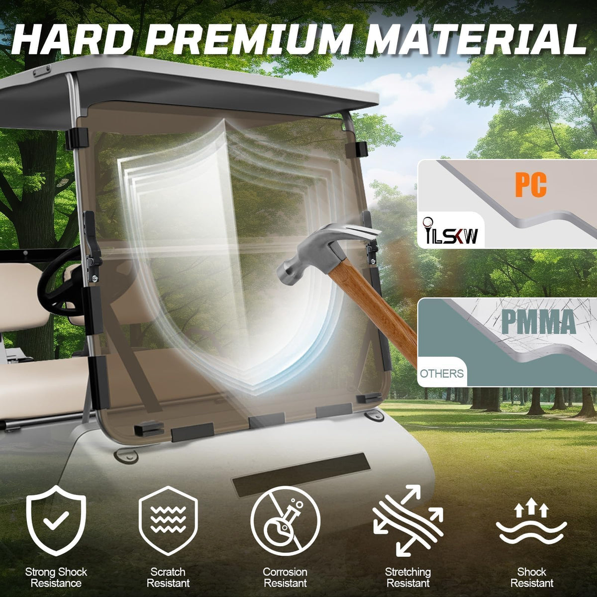 iLSKW windshield clip kit included for secure attachment and fitment.