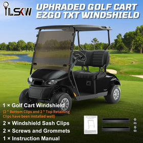 iLSKW windshield fits EZGO TXT/Medalist 1995-2013 with 3/4-inch struts