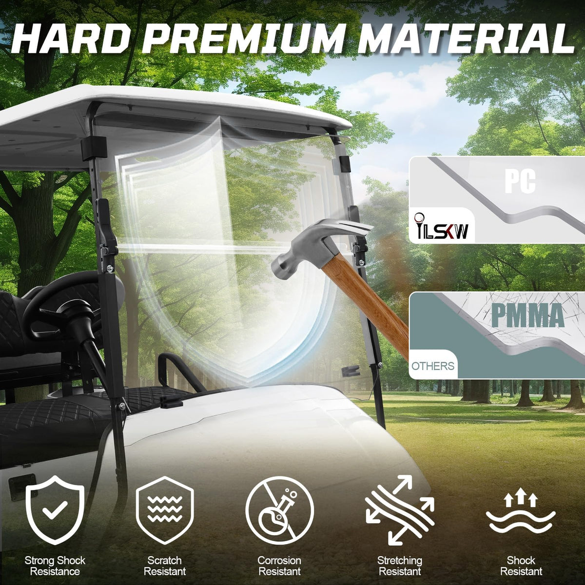 Heavy-duty hinges shown for long-lasting durability