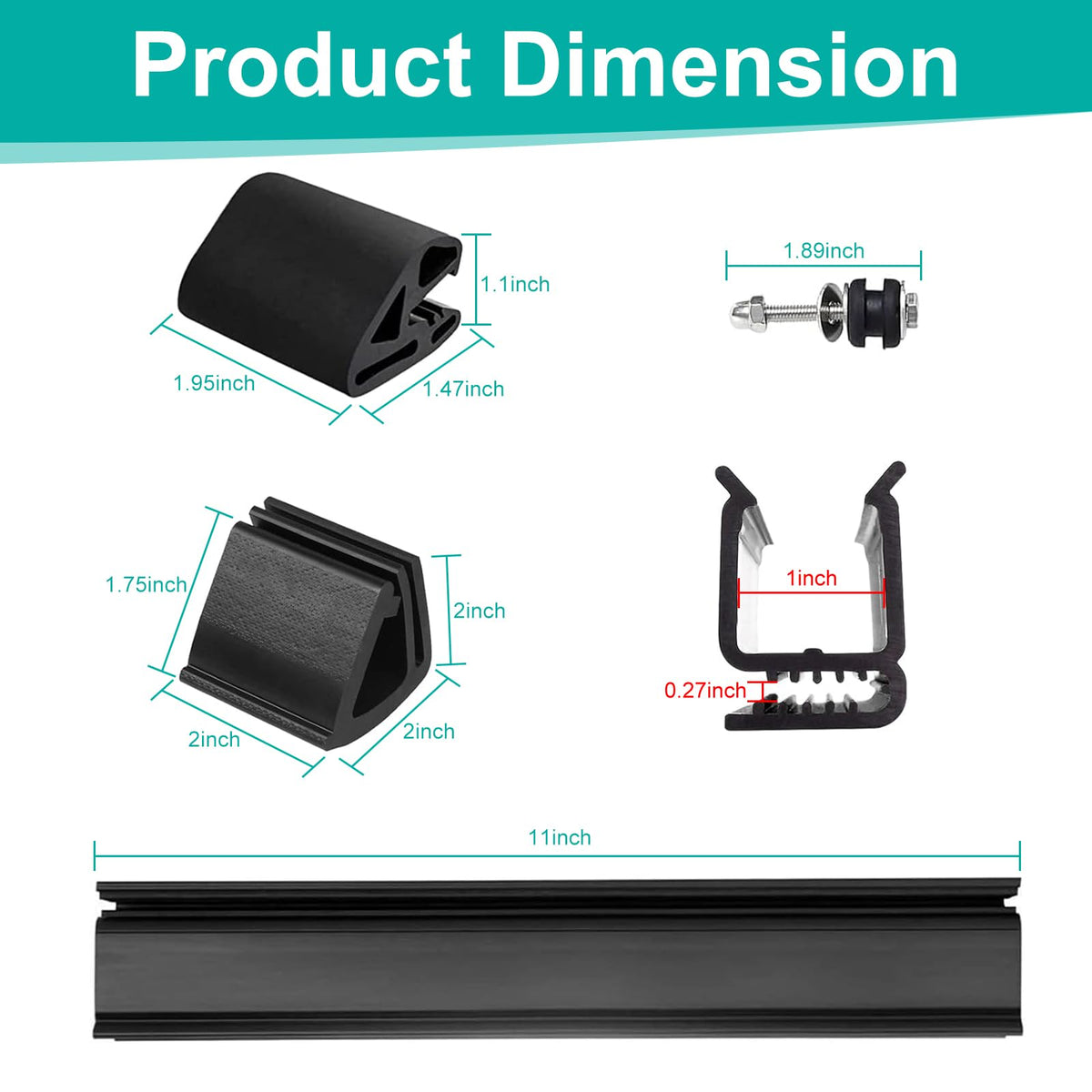 ILSKW Windshield sash clips 12.6-inch provide stable fold-down windshield support