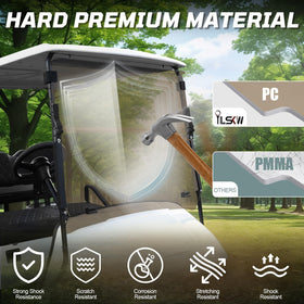 iLSKW UV protection in EZGO windshield shields passengers