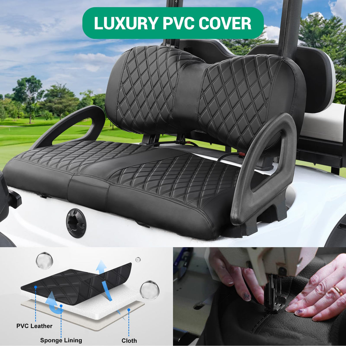 iLSKW Yamaha G29 front seat cover with soft breathable foam for comfort