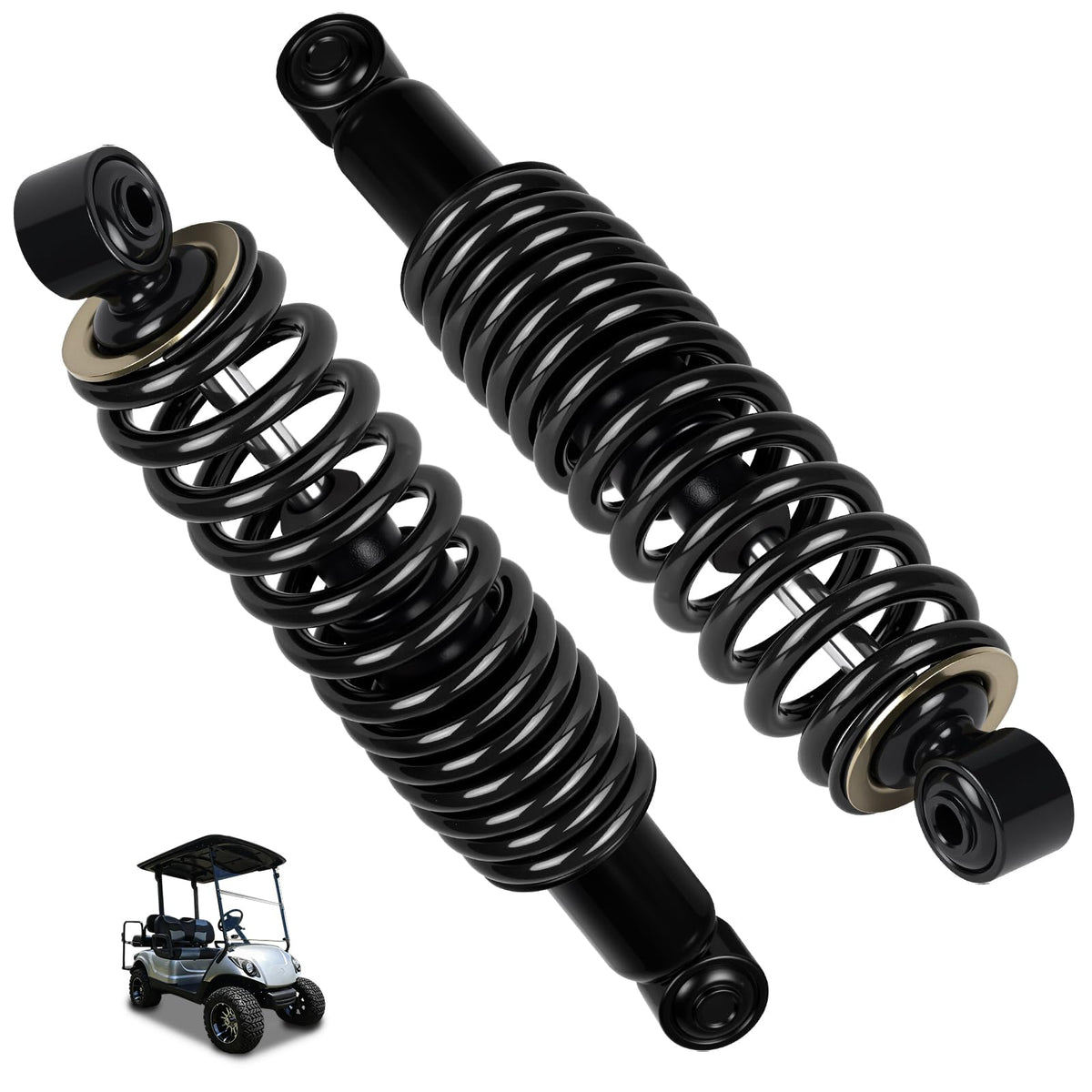 iLSKW rear shocks for Yamaha golf carts deliver smoother rides on rough terrain