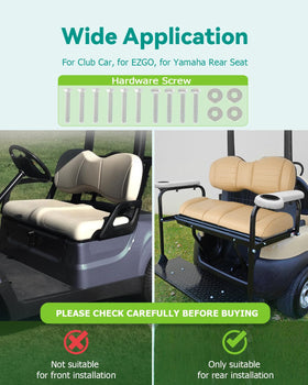 ILVGOLF compatible rear flip seat range for EZGO Club Car Yamaha