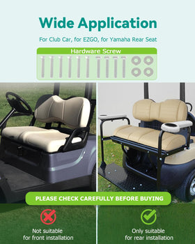 ILVGOLF rear seat cushion with predrilled holes simplifies home installation