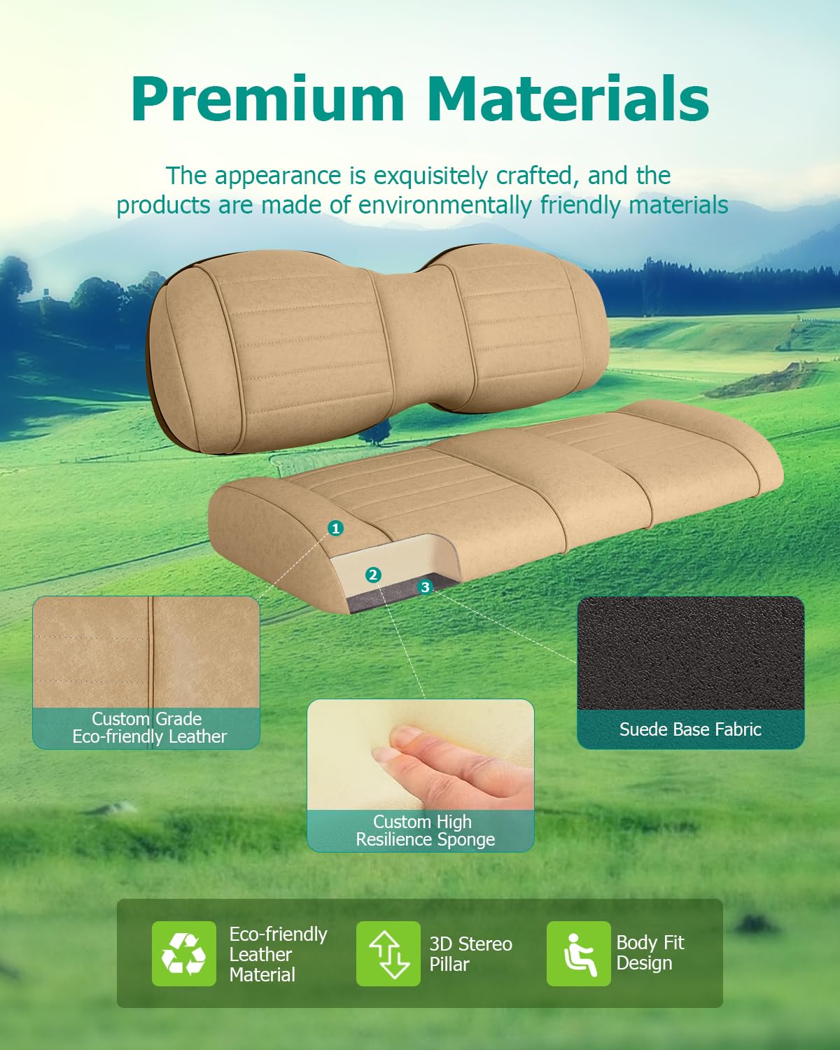 ILVGOLF rear seat hole positions prepped for installation
