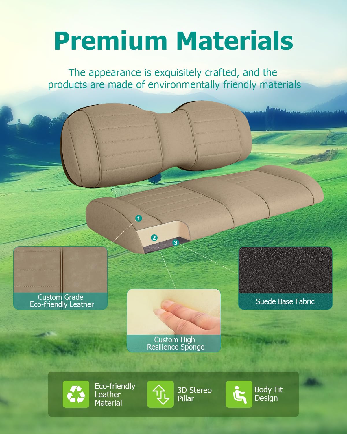 ILVGOLF seat kit includes screws; quick setup for rear flip seat upgrades.