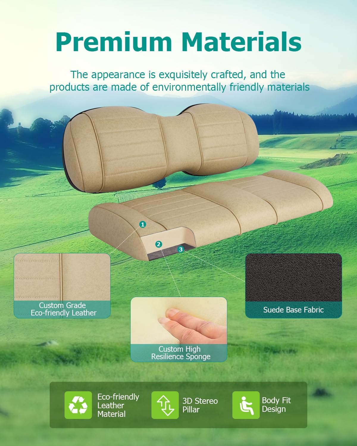 ILVGOLF rear seat kit includes hardware for fast installation