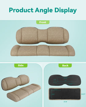 ILVGOLF thickened rear cushion set; durable seat surface for daily golf cart use.