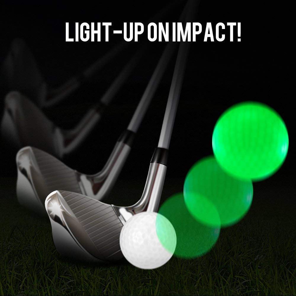 ILYSport glow-in-dark ball in flight enhances sight against greens