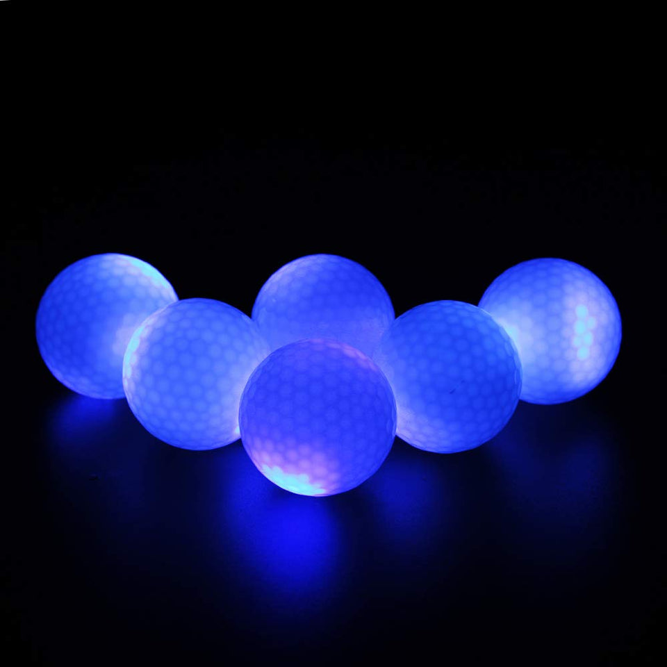 ILYSport LED light up golf ball with blue glow boosts night visibility