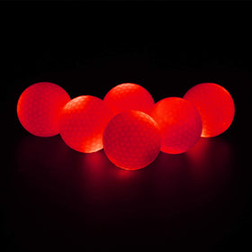 ILYSPORT LED golf ball glows red for night play.