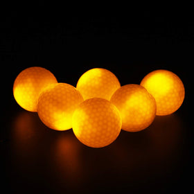 ILYSport LED light-up golf ball glowing yellow for night play and tracking