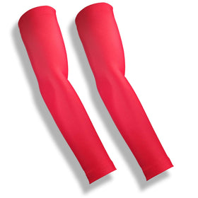 iM Sports Long Driver Sun Sleeves red XXX-Large, front view showing snug fit and sun protection.
